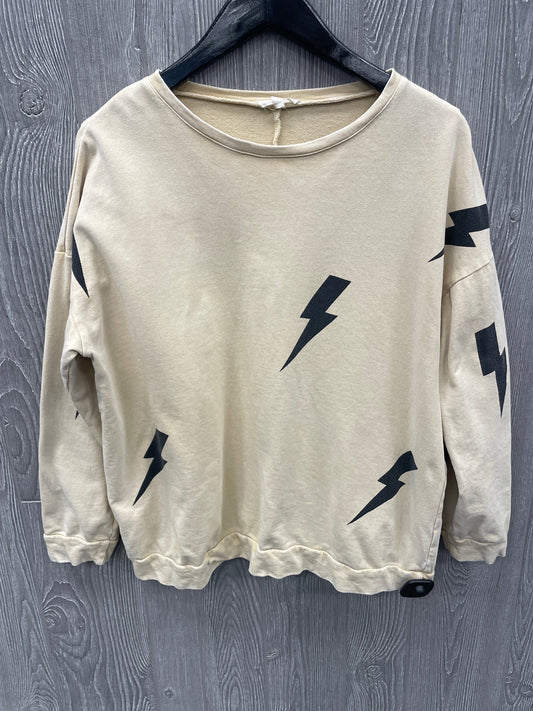 Sweatshirt Crewneck By Easel In Beige, Size: S