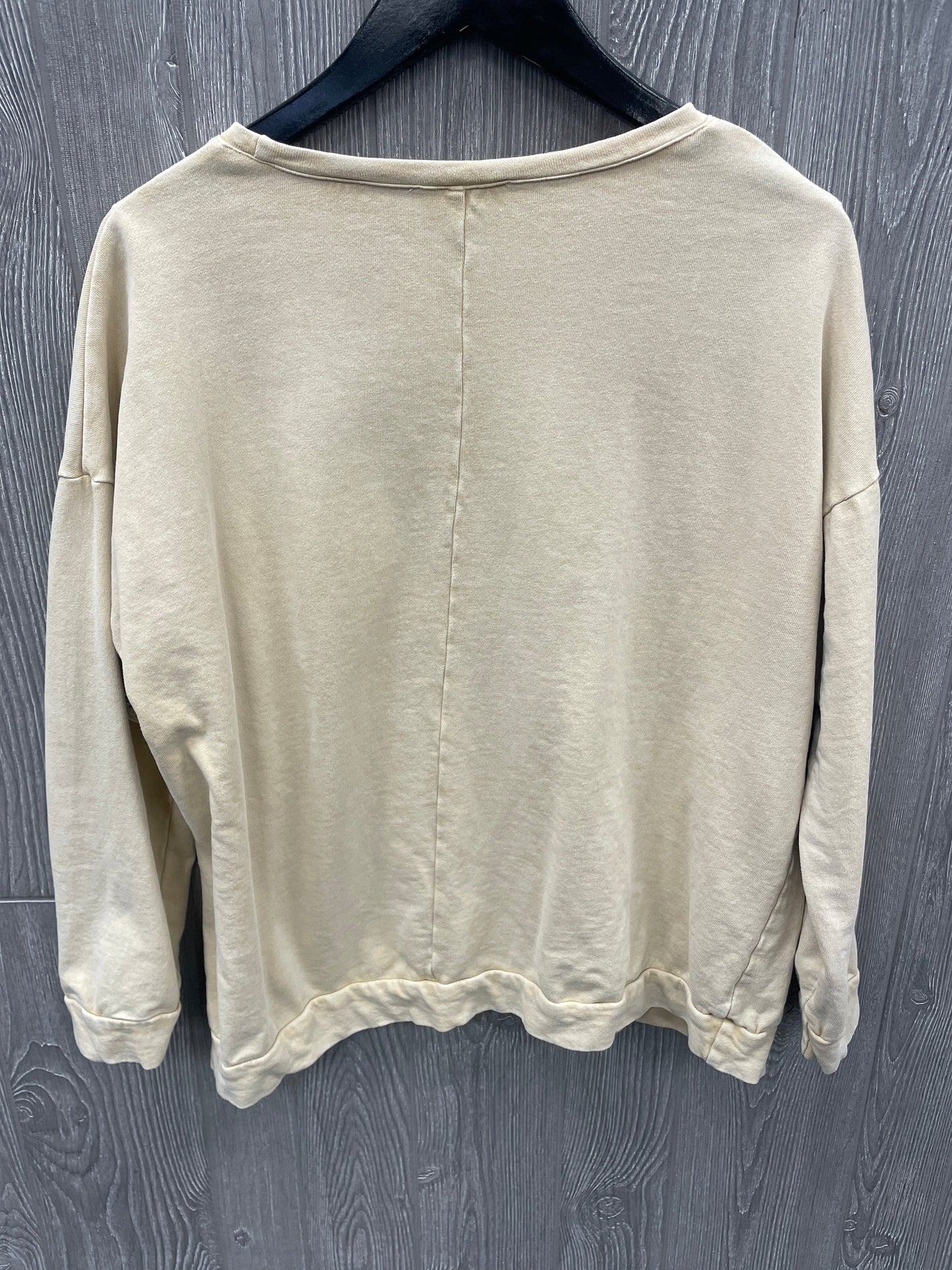 Sweatshirt Crewneck By Easel In Beige, Size: S