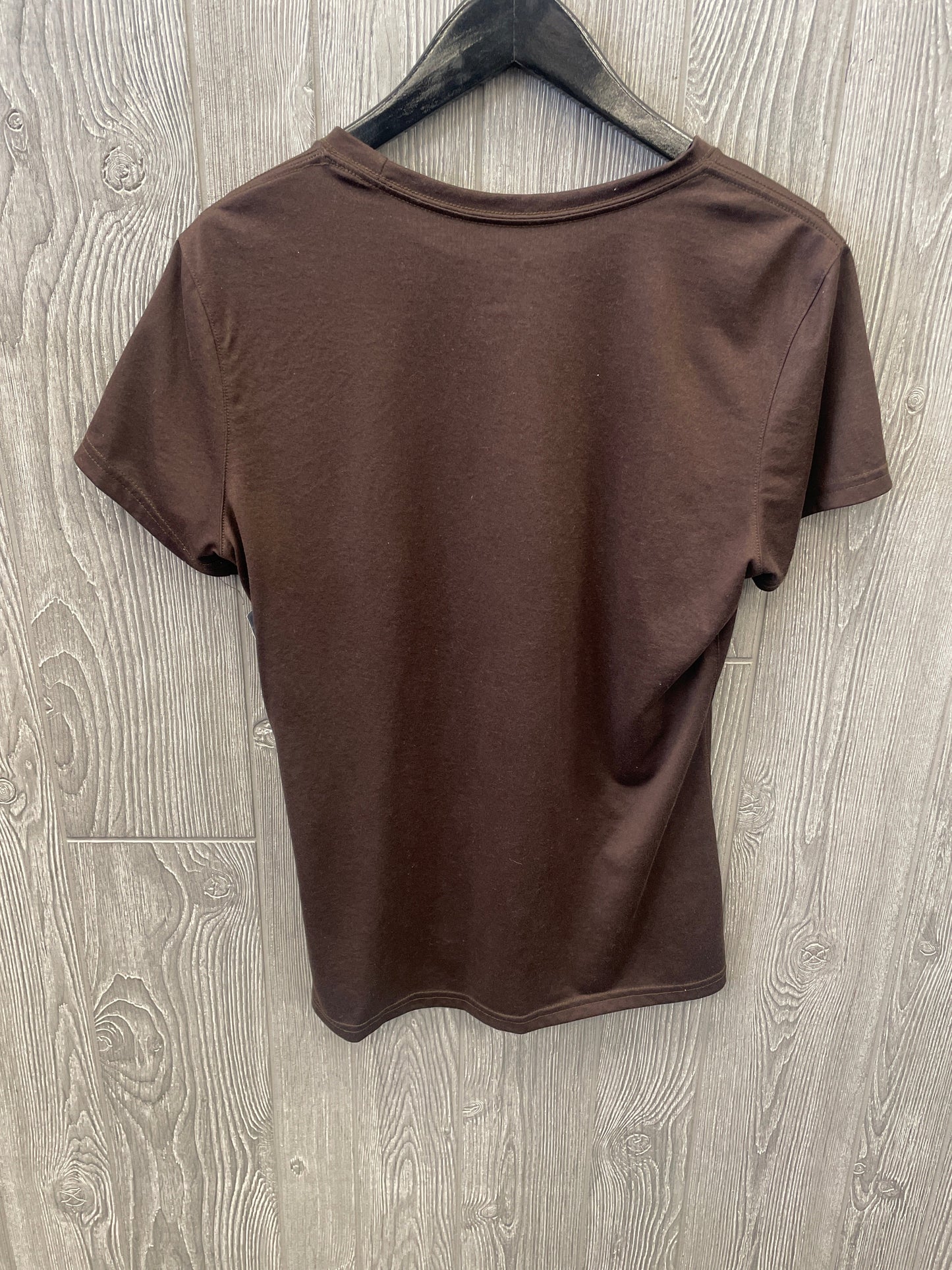 Athletic Top Short Sleeve By Nike In Brown, Size: L