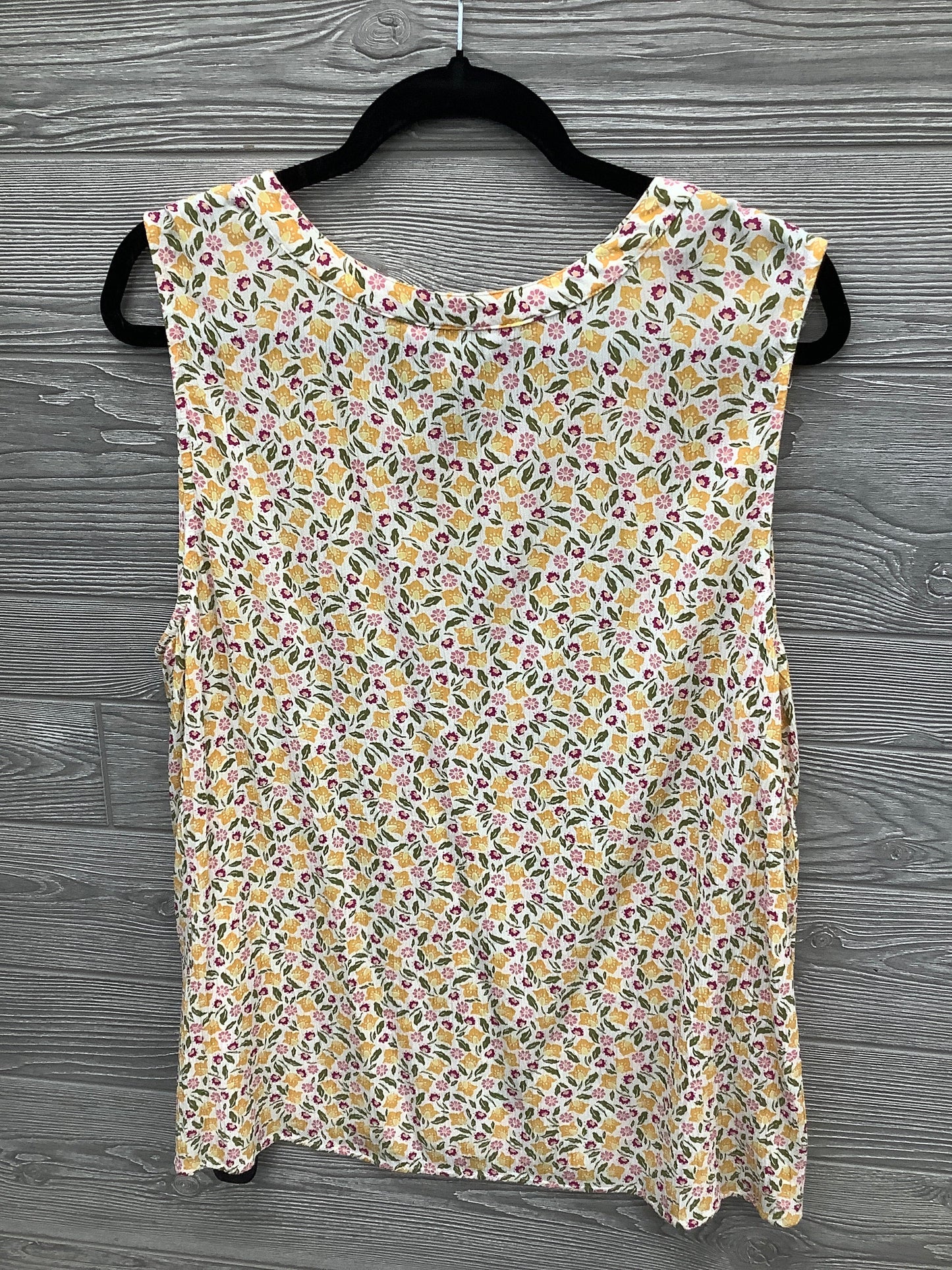 Top Sleeveless By Croft And Barrow In Yellow, Size: Xl