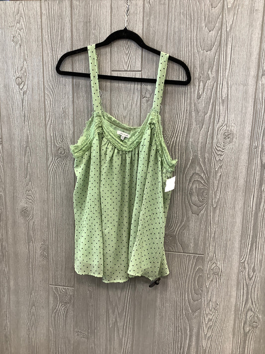 Green Top Sleeveless White Birch, Size Xl