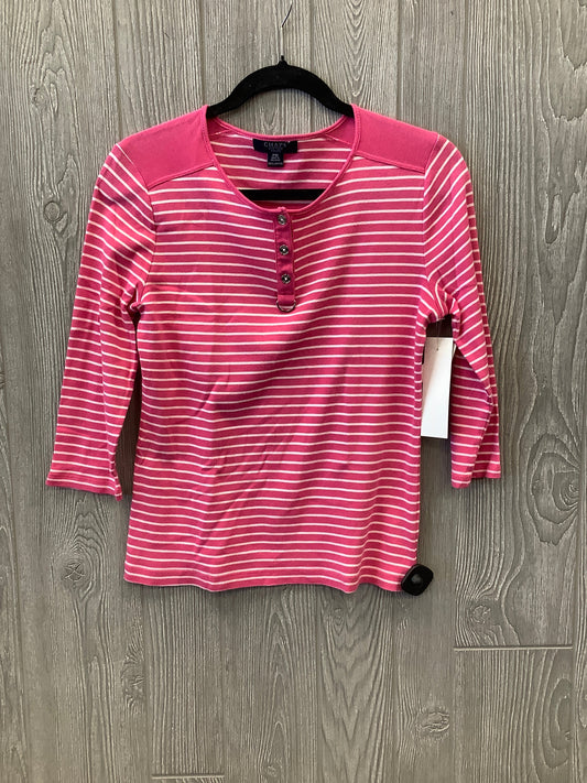 Top 3/4 Sleeve By Chaps In Pink, Size: Petite  M