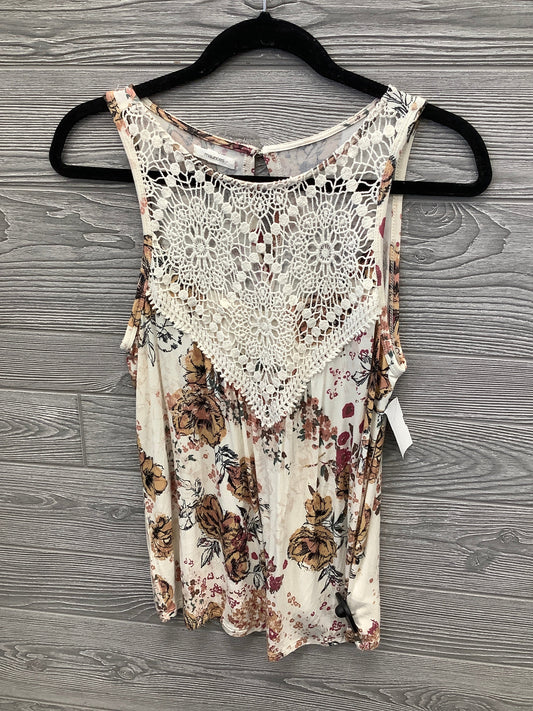 Top Sleeveless By Maurices In Floral Print, Size: M