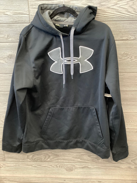 Athletic Sweatshirt Hoodie By Under Armour In Black, Size: L