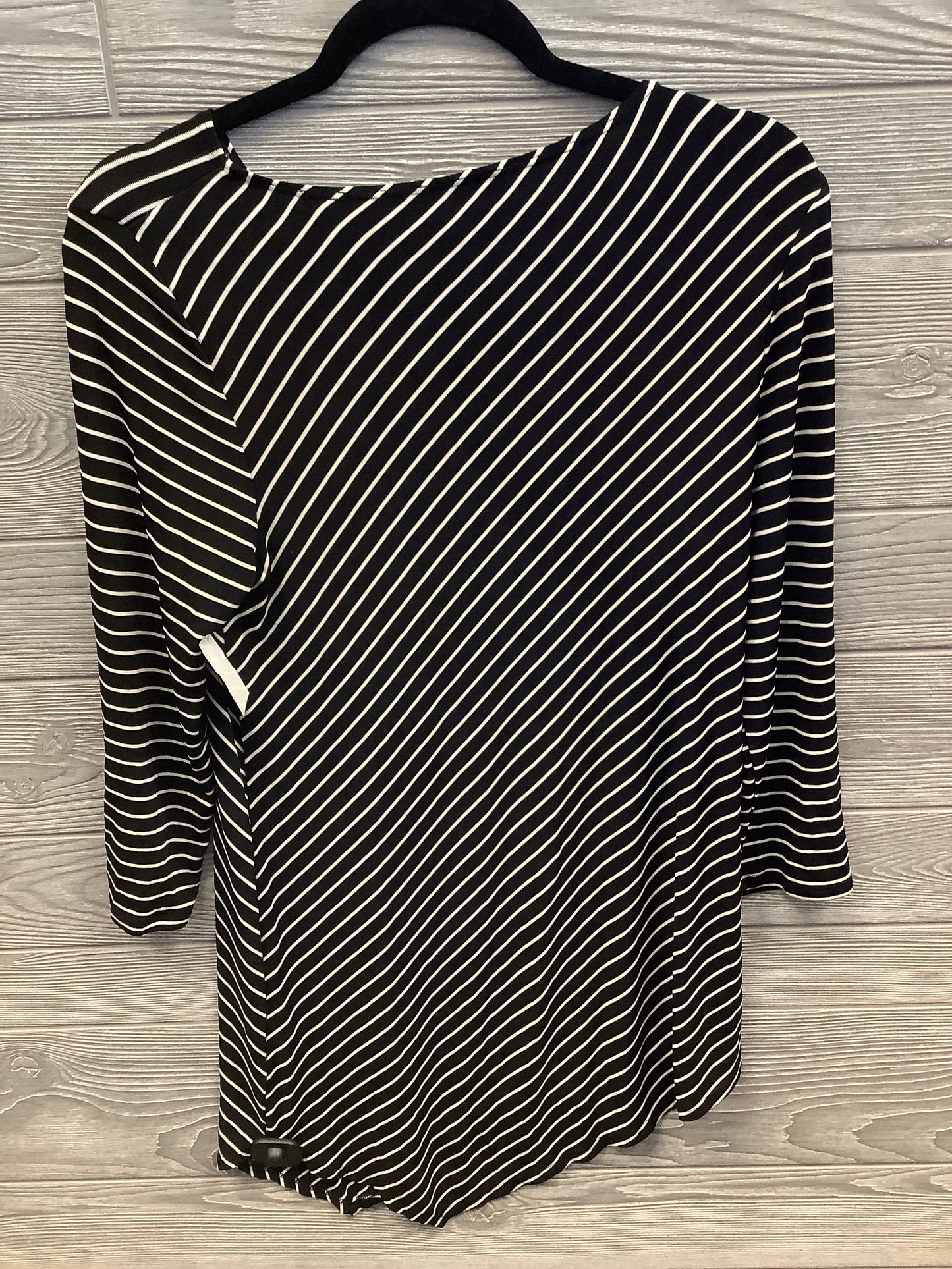 Top Long Sleeve By Chicos In Striped Pattern, Size: M