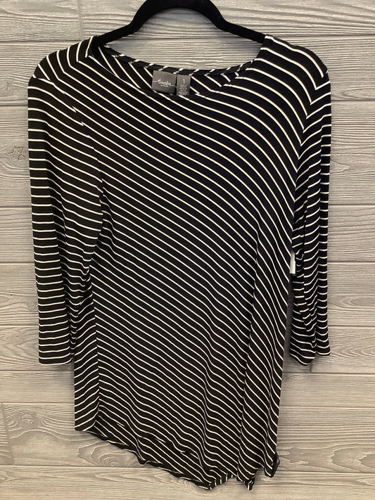 Top Long Sleeve By Chicos In Striped Pattern, Size: M