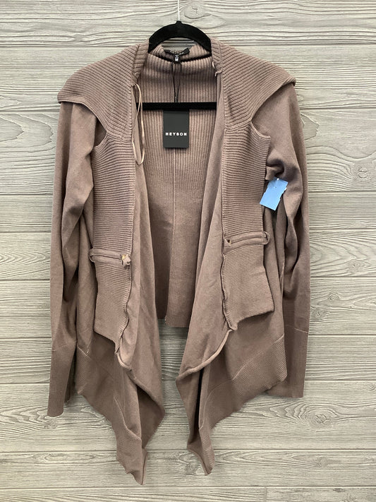 Sweater Cardigan By Clothes Mentor In Brown, Size: M