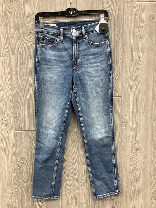 Jeans Straight By Gap In Blue Denim, Size: 4