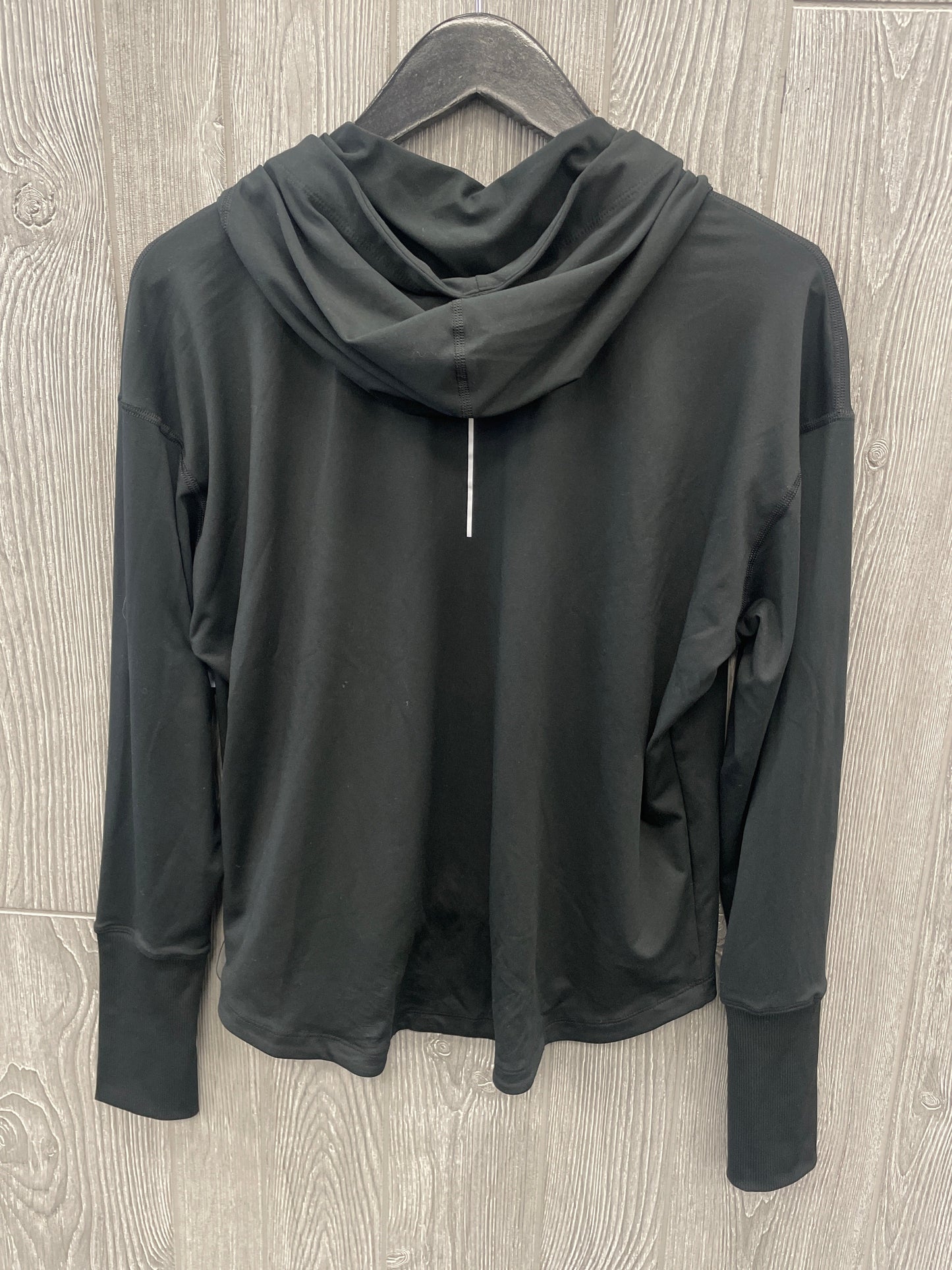 Athletic Top Long Sleeve Hoodie By Nike In Black, Size: M