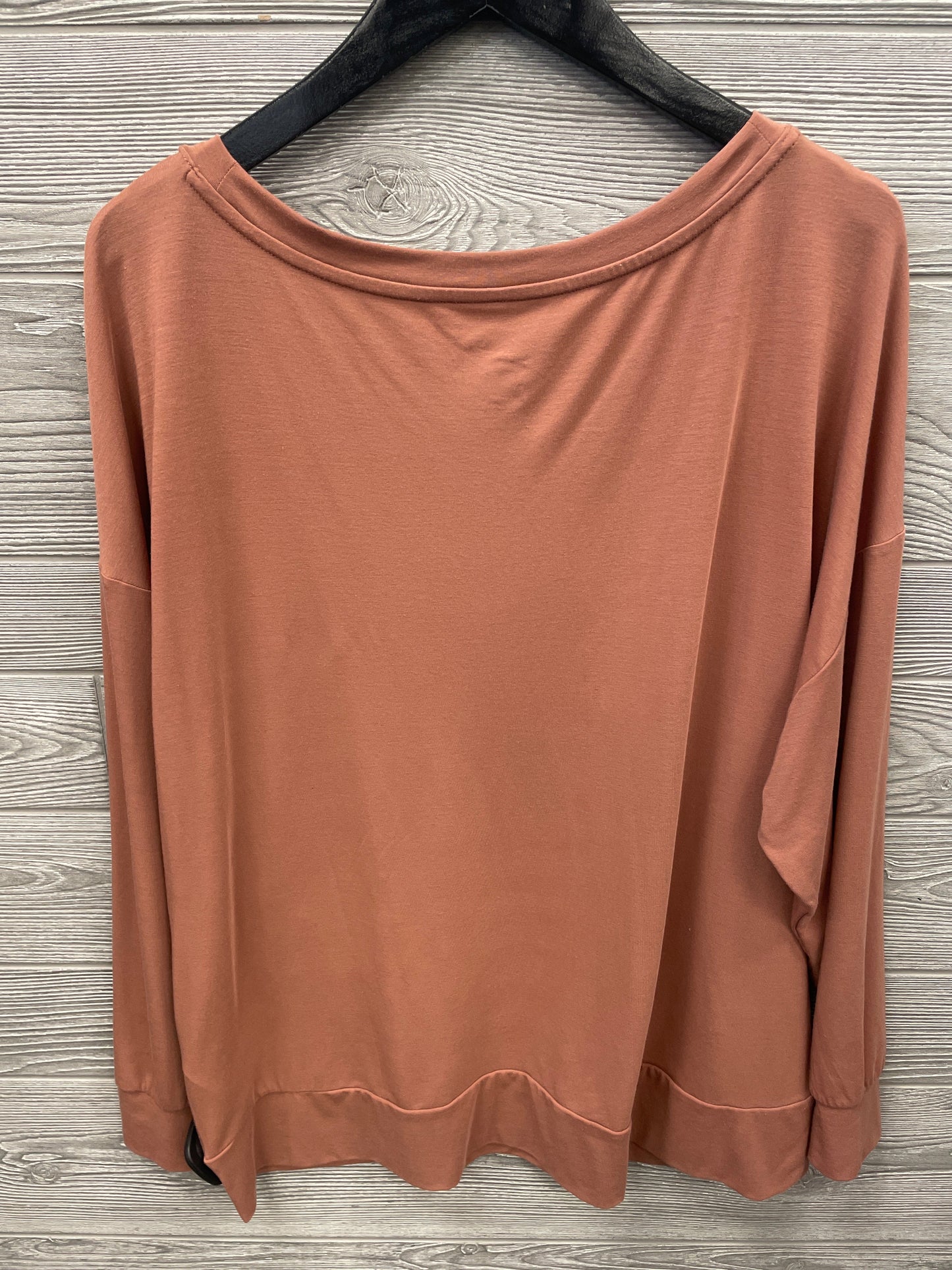 Athletic Top Long Sleeve Crewneck By Gap In Brown, Size: L