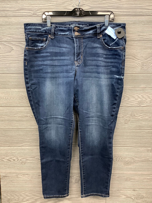 Jeans Skinny By Maurices In Blue Denim, Size: 18