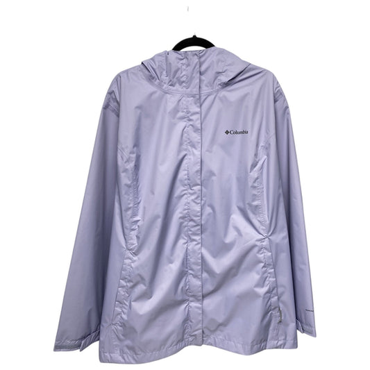 Jacket Windbreaker By Columbia In Purple, Size: 2x