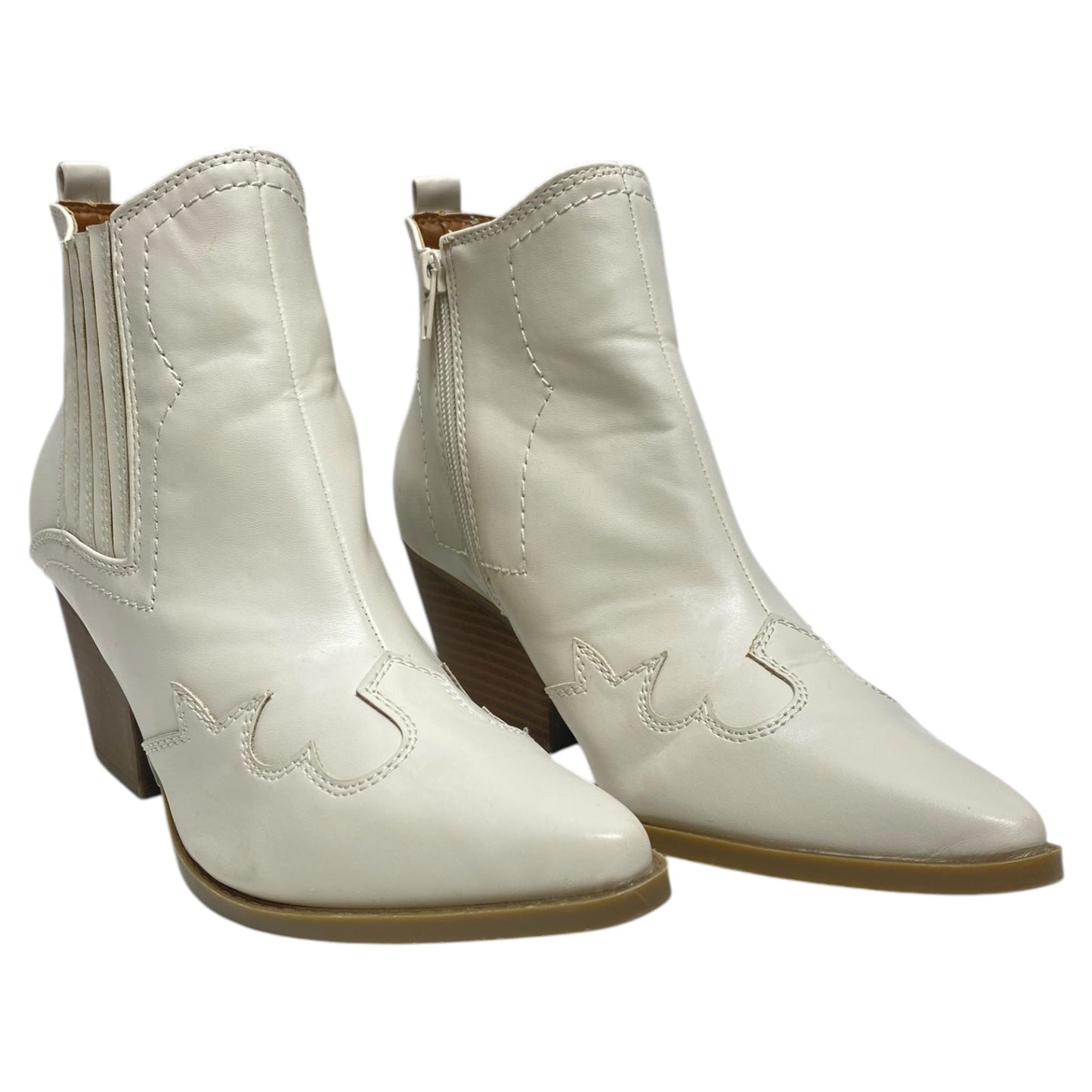 Boots Ankle Heels By Indigo Rd In White, Size: 8.5