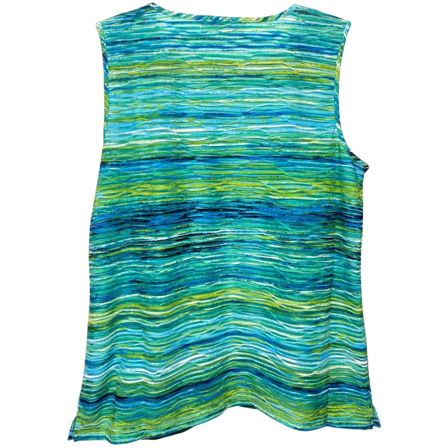 Top Sleeveless By Kasper In Blue & Green, Size: L