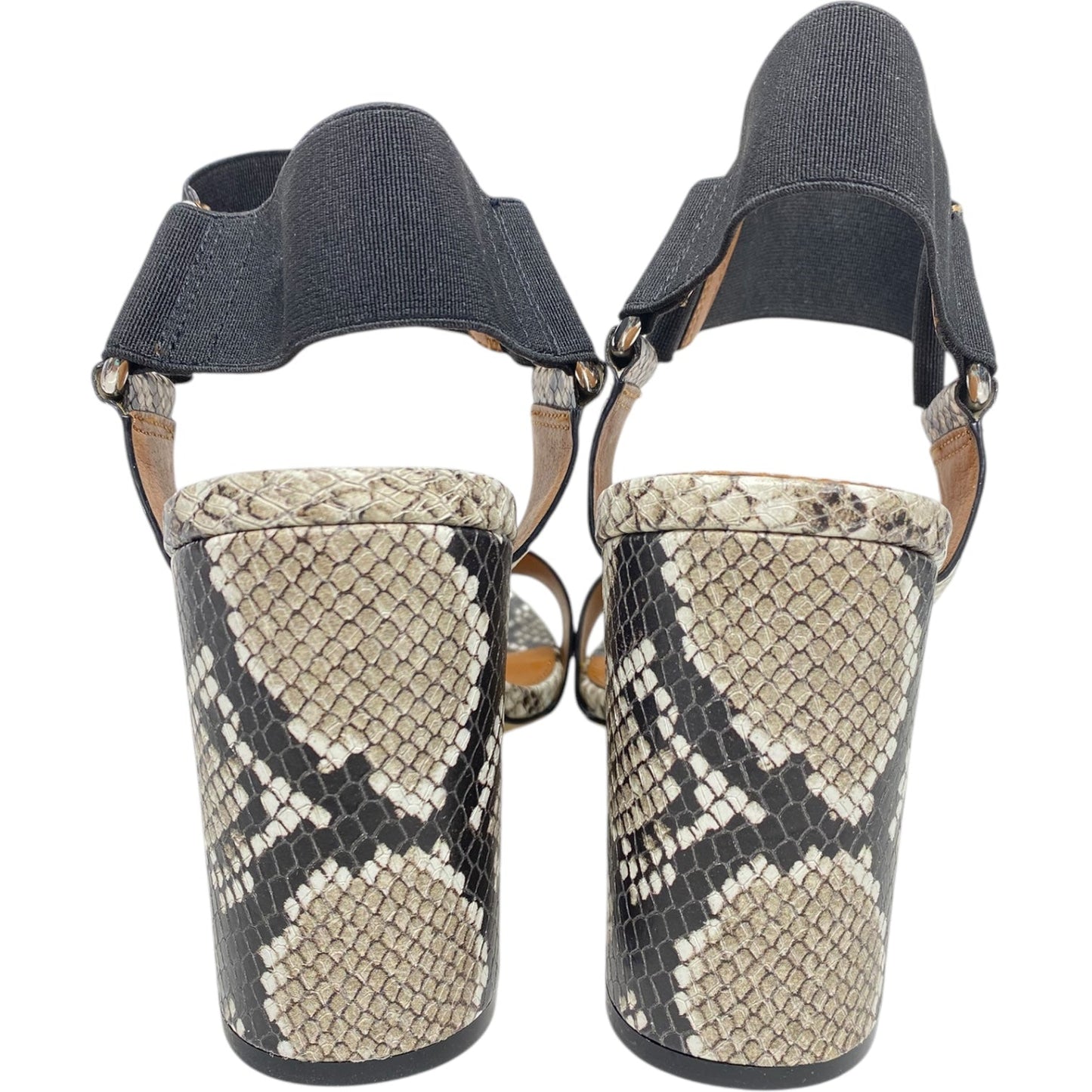 Sandals Heels Block By Franco Sarto In Snakeskin Print, Size: 10