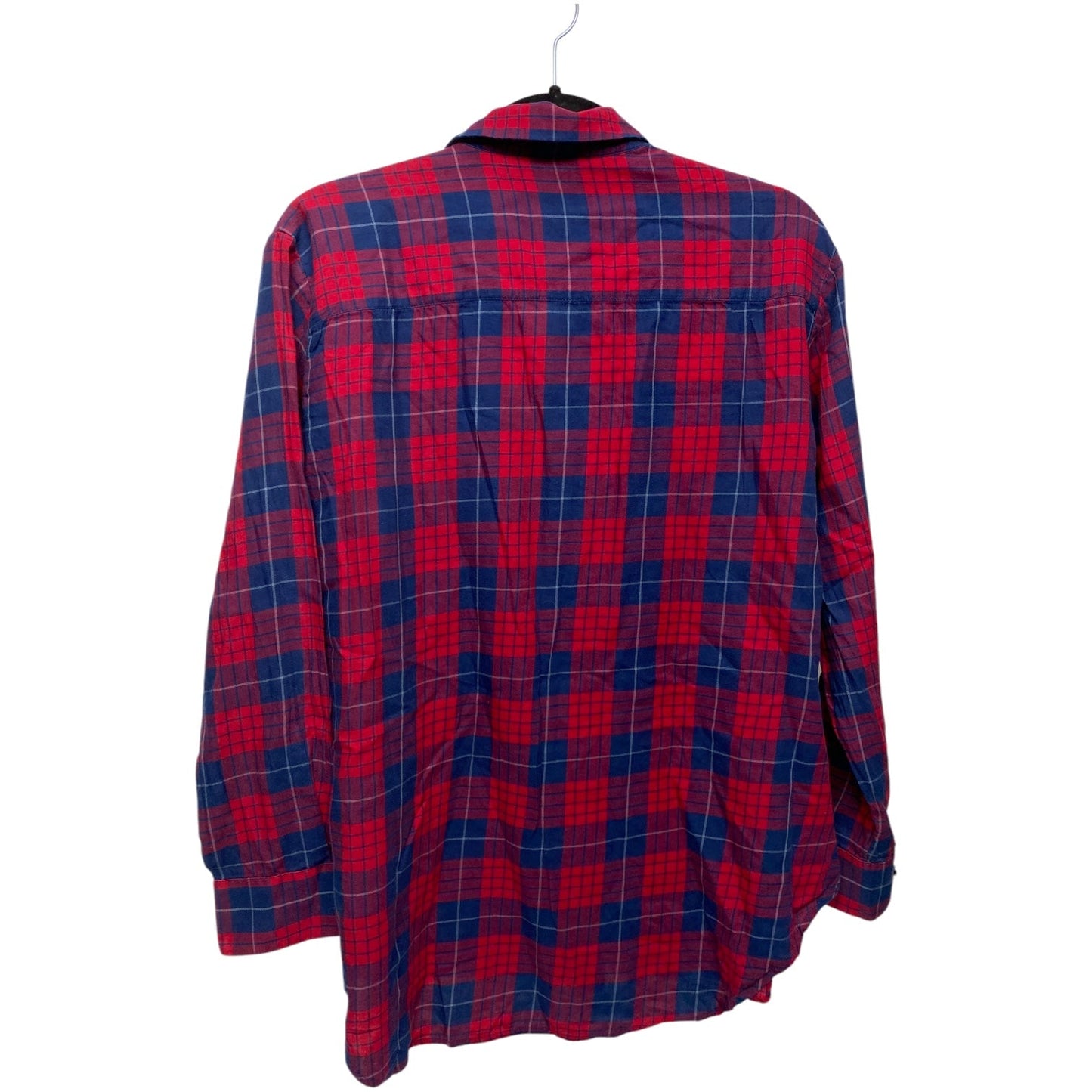 Top Long Sleeve By Madewell In Blue & Red, Size: M