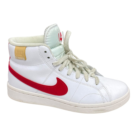 Shoes Athletic By Nike In White & Yellow, Size: 7