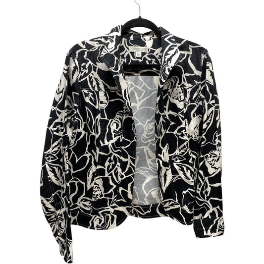 Jacket Other By Coldwater Creek In Black & White, Size: L