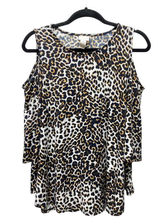 Animal Print Top Short Sleeve Chicos, Size M