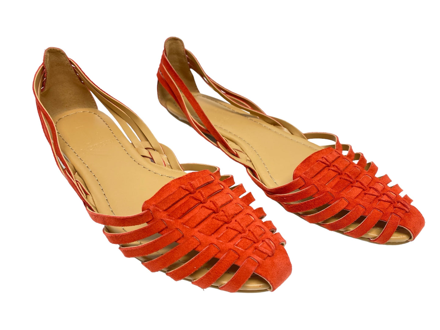 Shoes Flats By J. Crew In Red & Tan, Size: 7