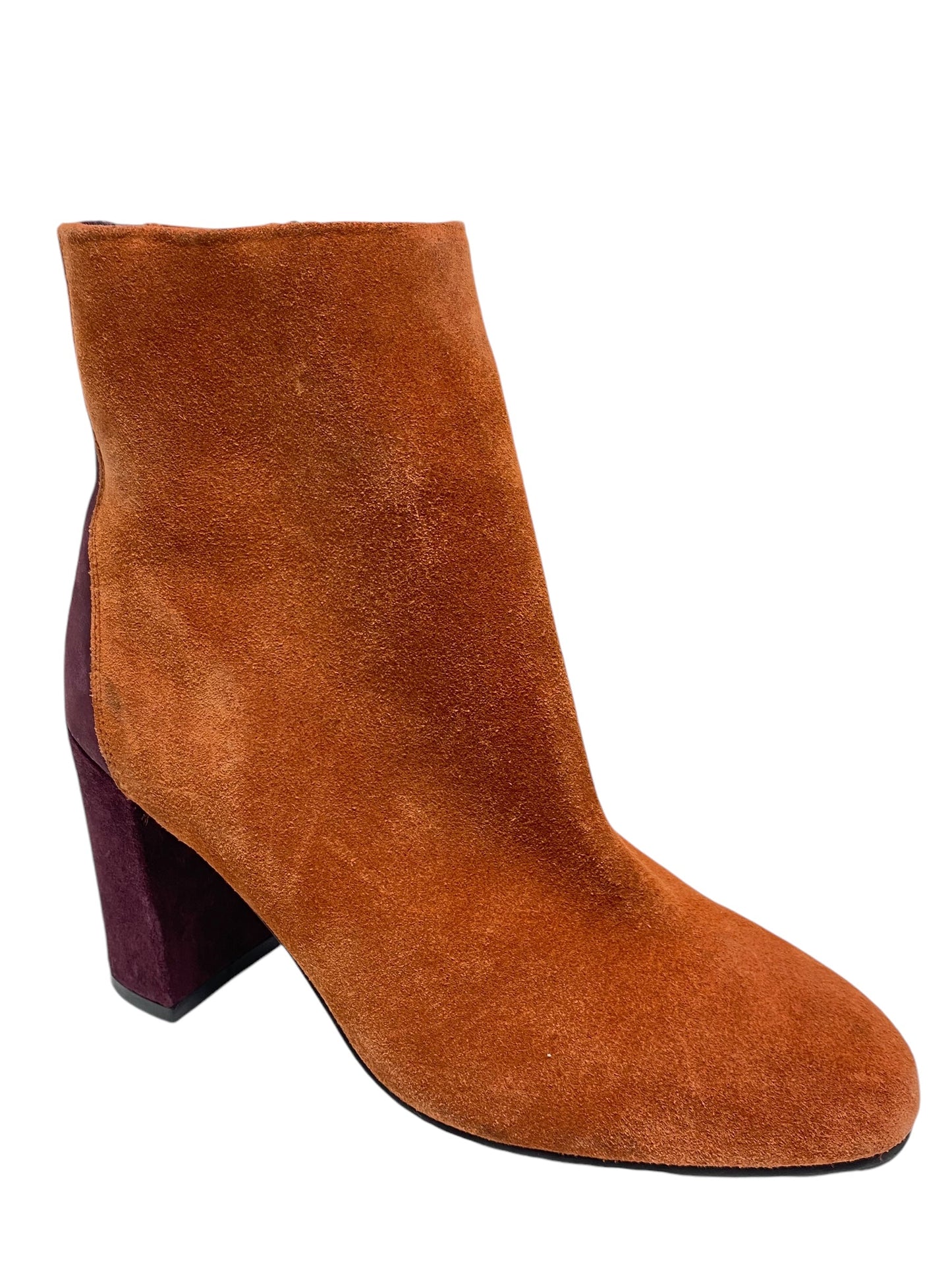 Boots Ankle Heels By Asos In Orange & Purple, Size: 7