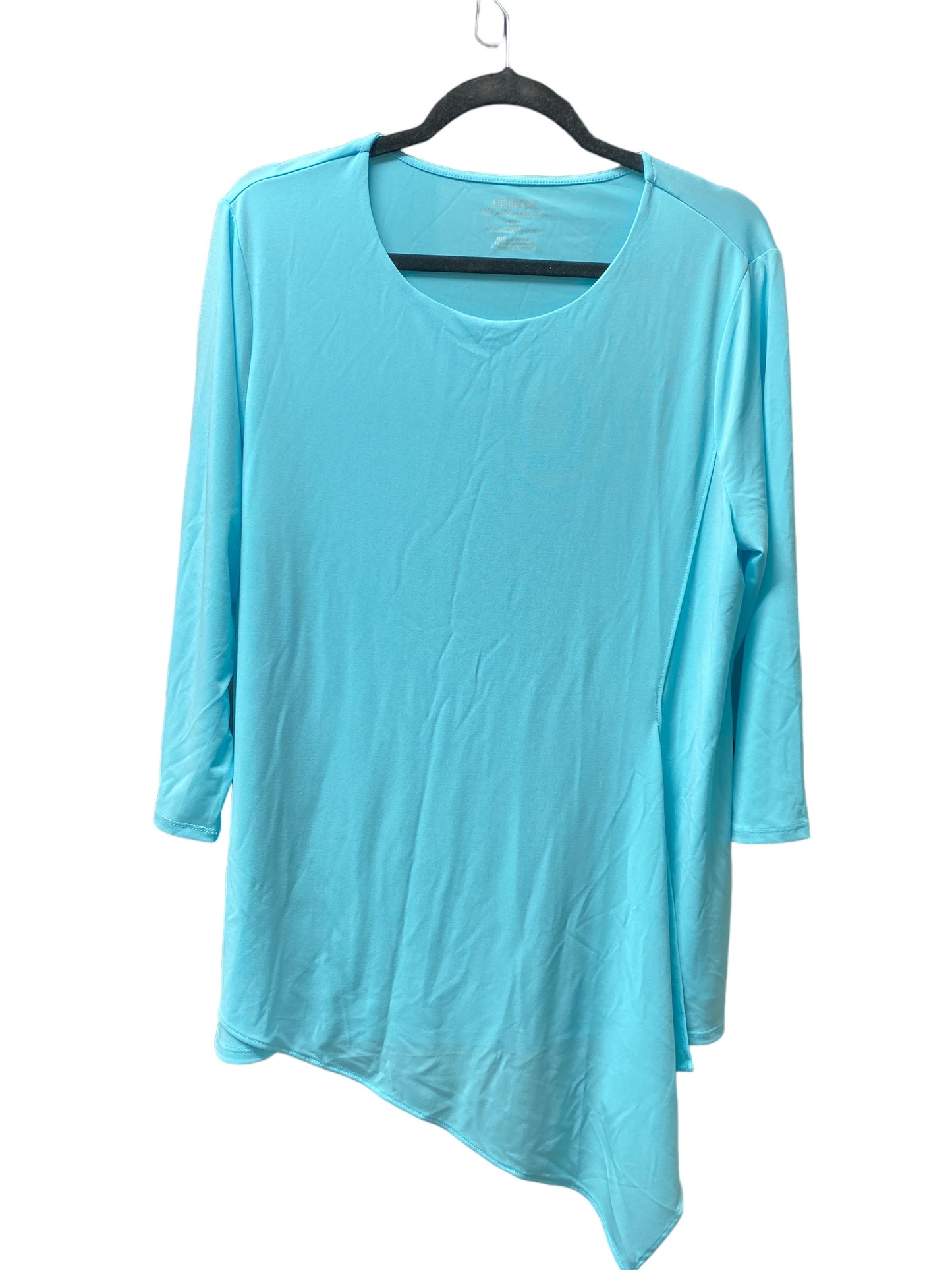 Blue Tunic 3/4 Sleeve Chicos, Size L