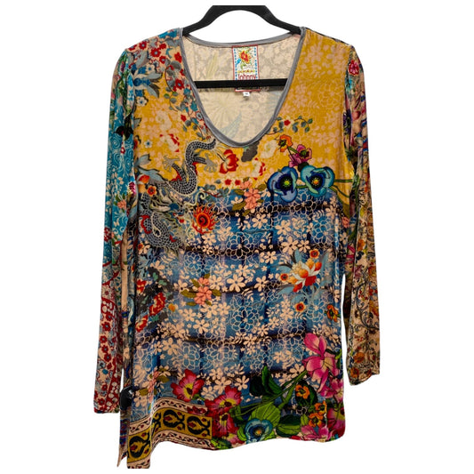 Top Long Sleeve Designer By Johnny Was In Multi-colored, Size: M