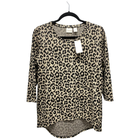 Top 3/4 Sleeve By Chicos In Animal Print, Size: S