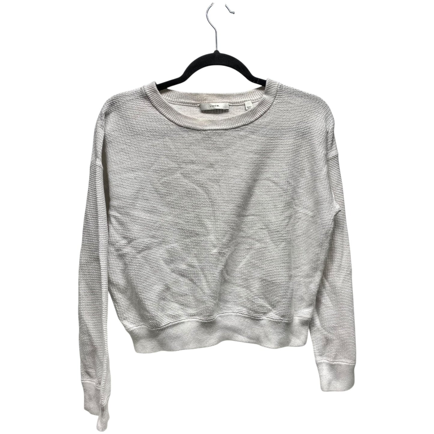 Top Long Sleeve By Vince In White, Size: S