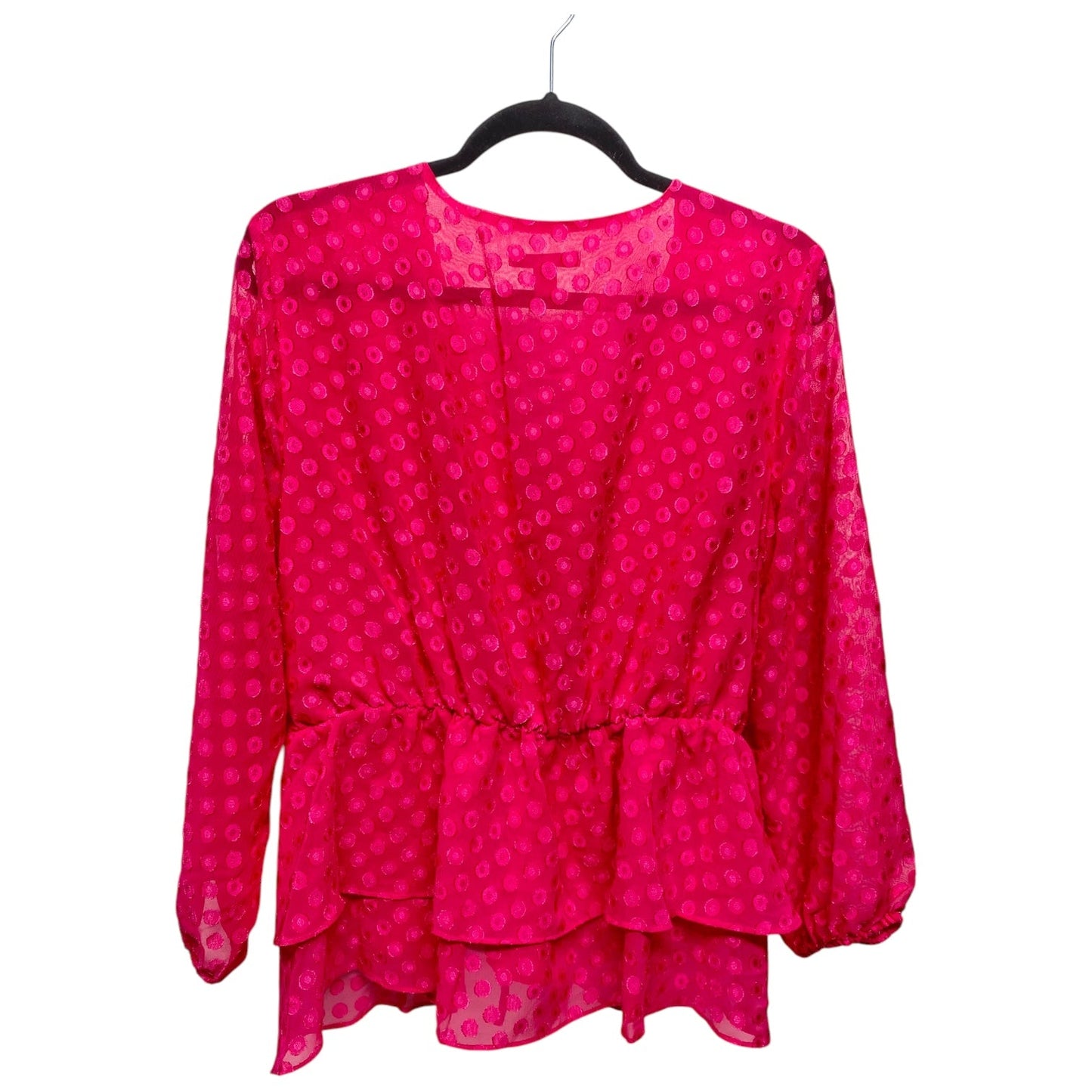 Top Long Sleeve By Cato In Pink, Size: L