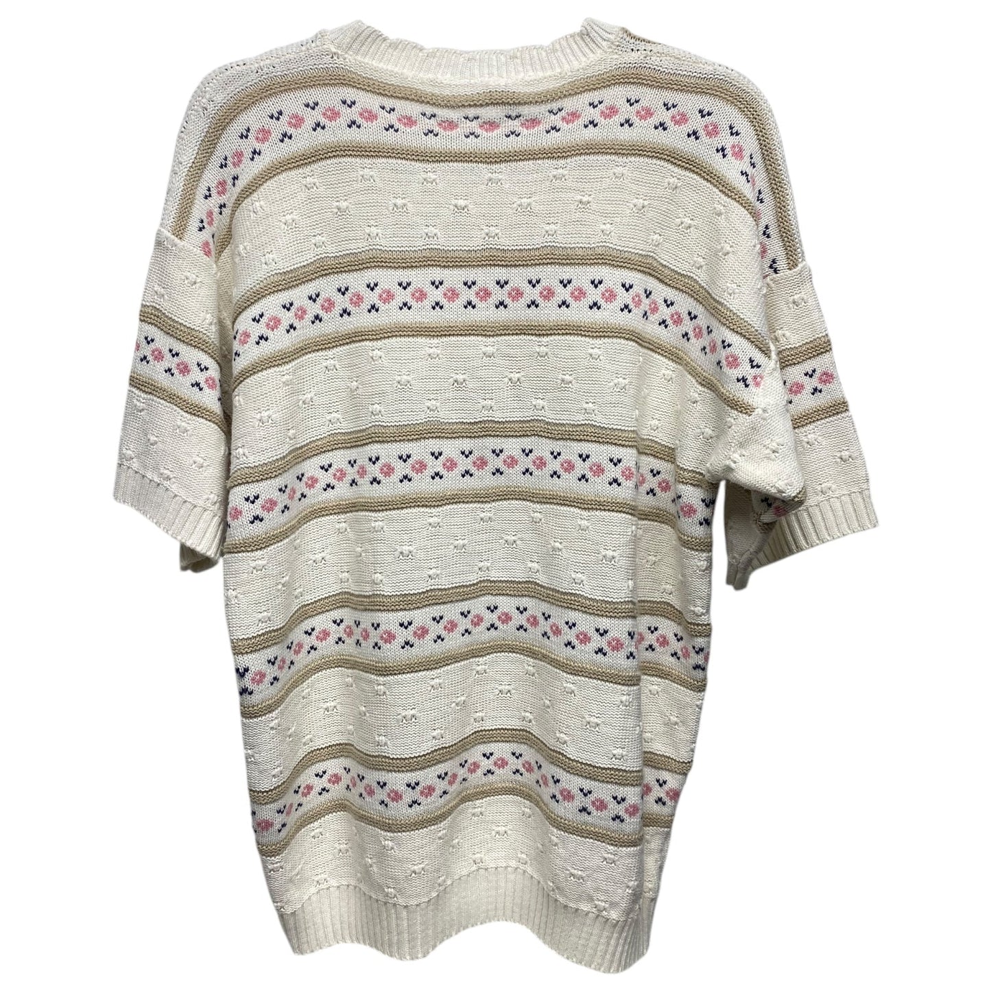 Sweater Short Sleeve By Cape Cod In Multi-colored, Size: L