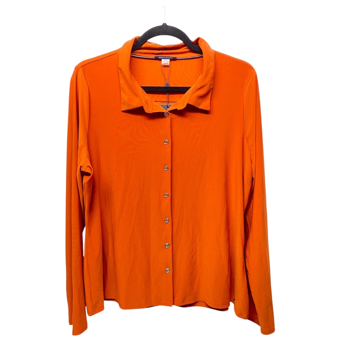 Top Long Sleeve By Tommy Hilfiger In Orange, Size: Xl