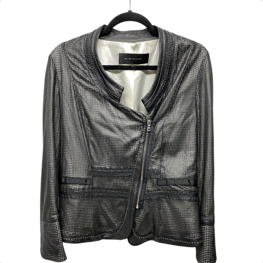 Jacket Leather By Elie Tahari In Black, Size: L