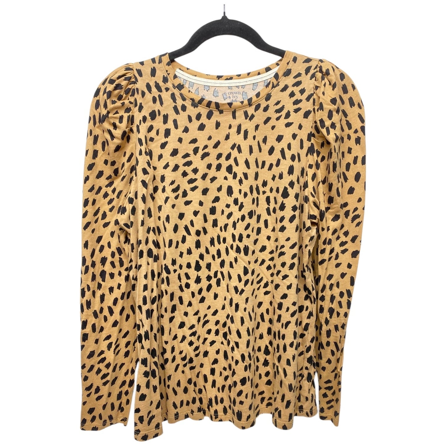 Top Long Sleeve By Crown And Ivy In Animal Print, Size: L