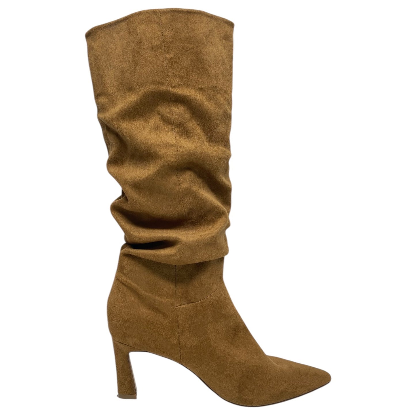 Boots Mid-calf Heels By Shoedazzle In Brown, Size: 9.5