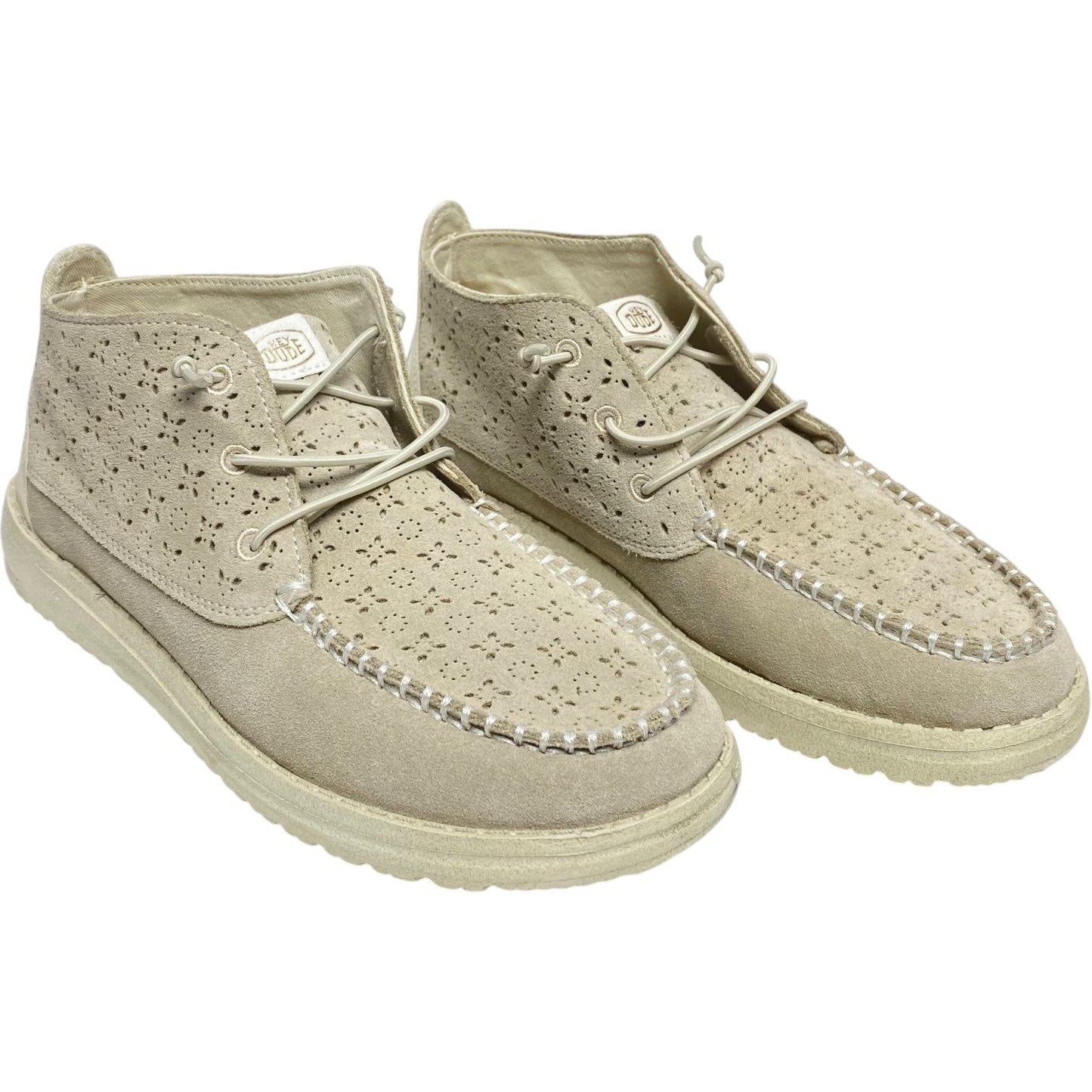 Shoes Sneakers By Hey Dude In Tan, Size: 8