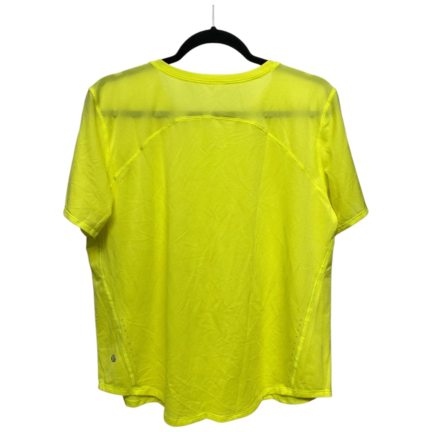 Athletic Top Short Sleeve By Lululemon In Yellow, Size: M