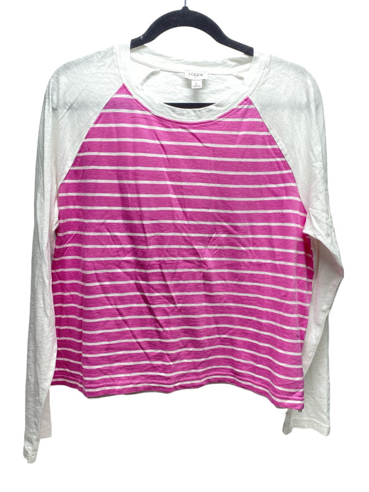 Top Long Sleeve By J. Crew In Striped Pattern, Size: L