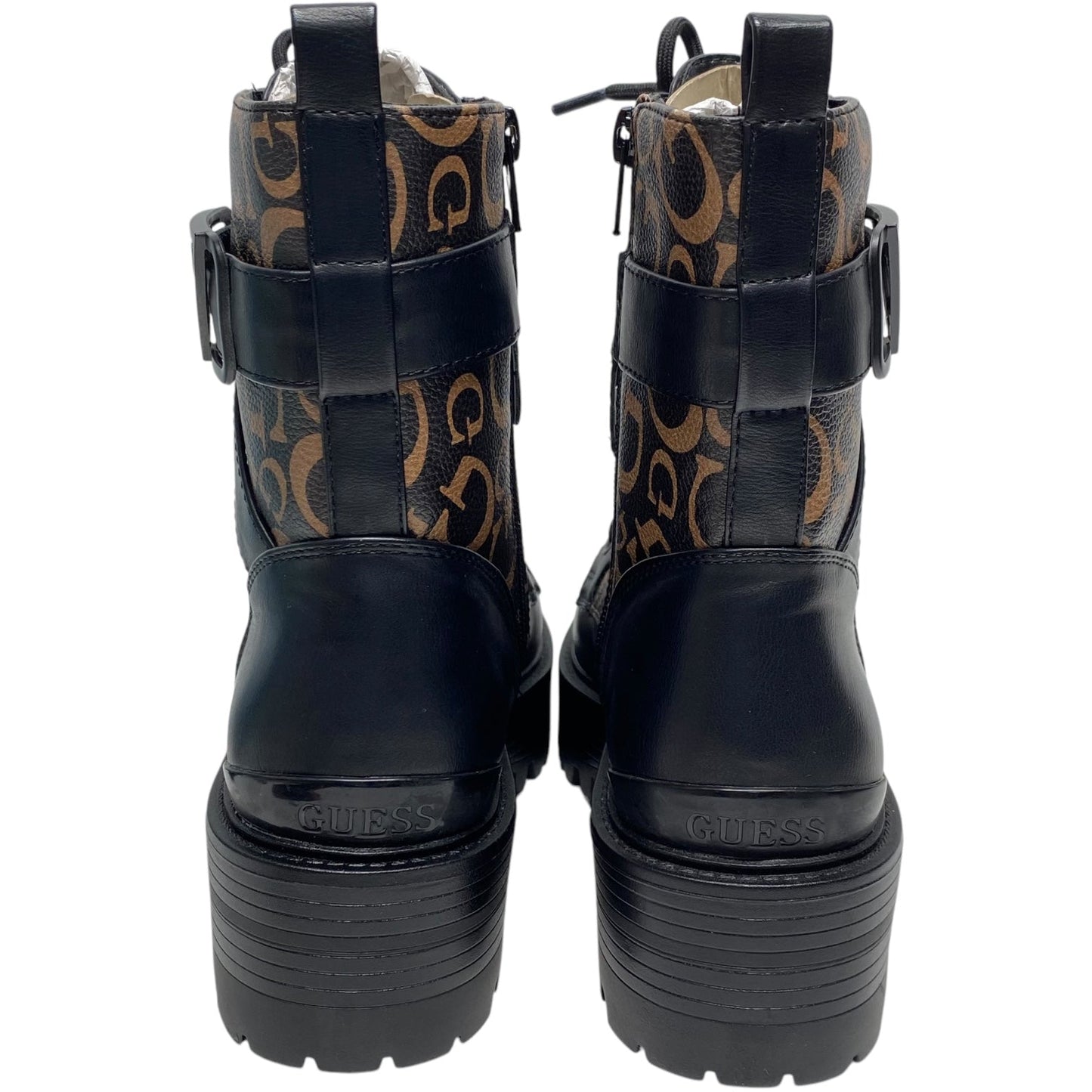 Boots Combat By Guess In Black & Gold, Size: 6