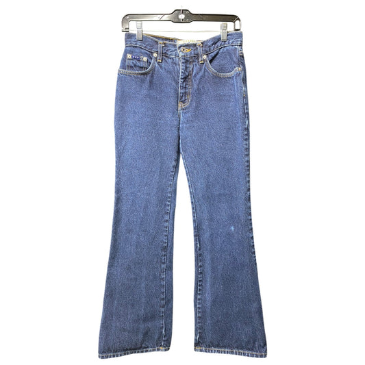 Jeans Boot Cut By Express In Blue Denim, Size: 4