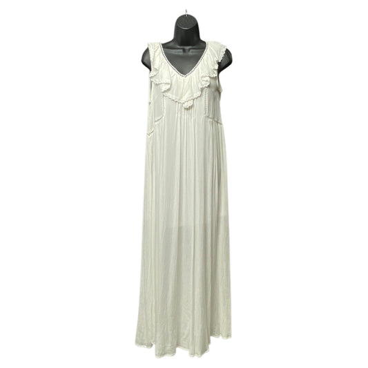 Dress Casual Maxi By Andree By Unit In White, Size: S