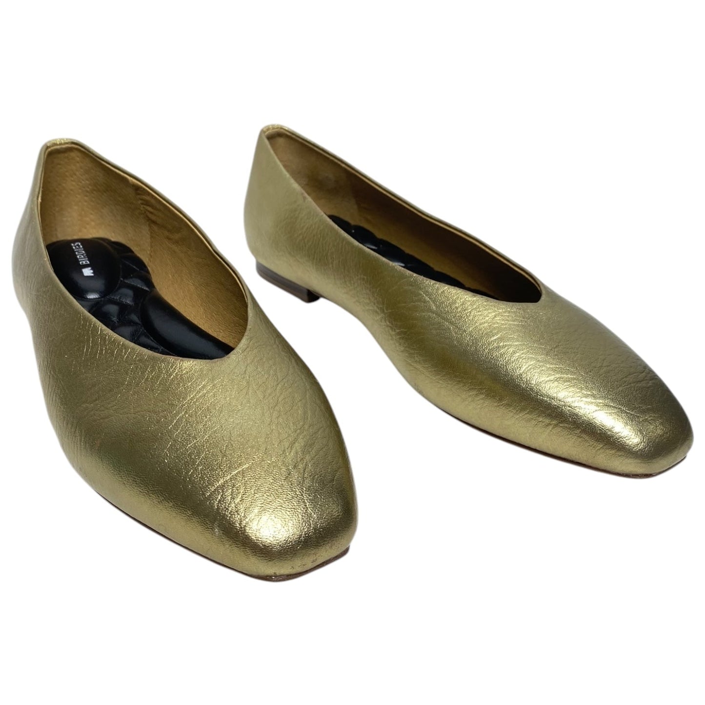 Shoes Flats By Birdies In Gold, Size: 8.5