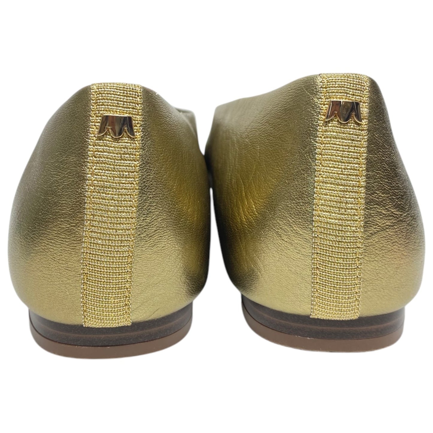 Shoes Flats By Birdies In Gold, Size: 8.5