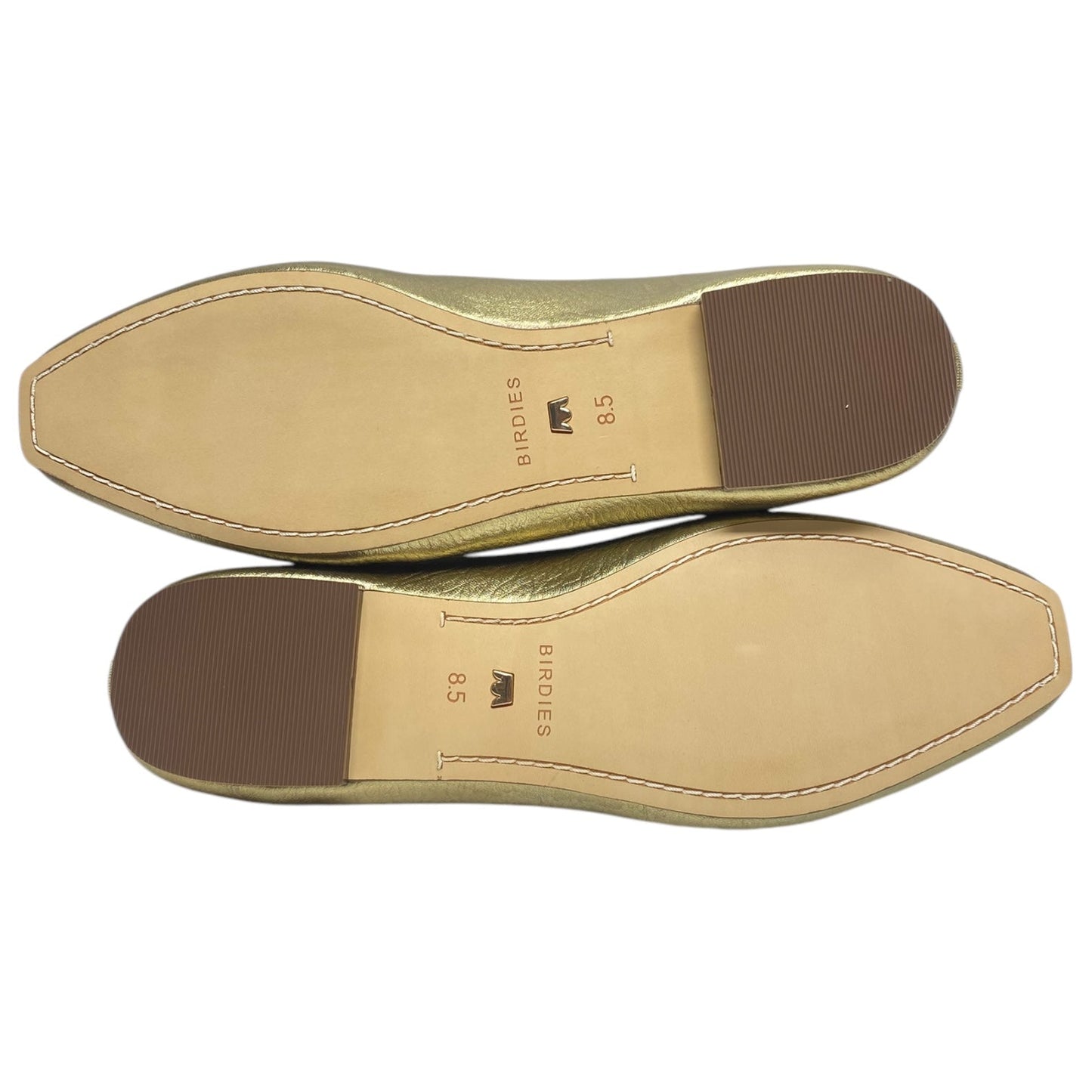 Shoes Flats By Birdies In Gold, Size: 8.5