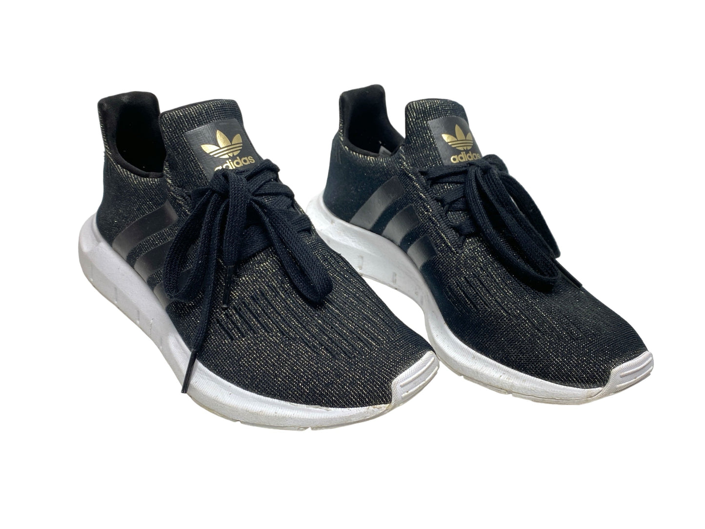 Shoes Athletic By Adidas In Black & Gold, Size: 6