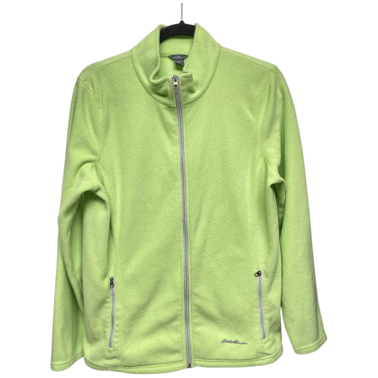 Jacket Fleece By Eddie Bauer In Green, Size: L