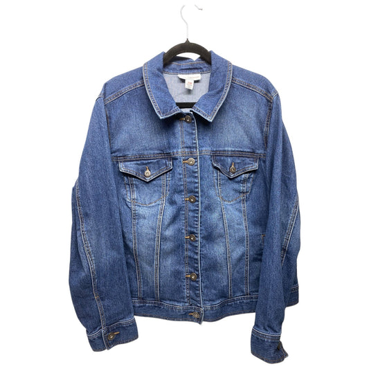 Jacket Denim By Style And Company In Blue Denim, Size: 2x