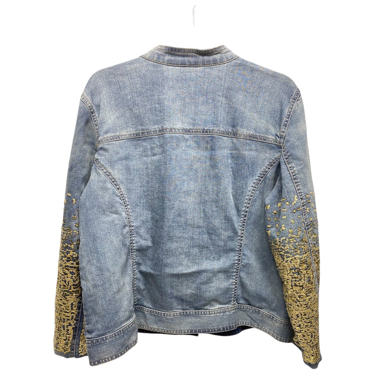 Jacket Denim By Chicos In Blue Denim, Size: L