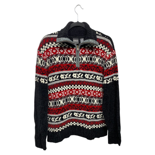 Sweater By Erika And Co In Black & Red, Size: L