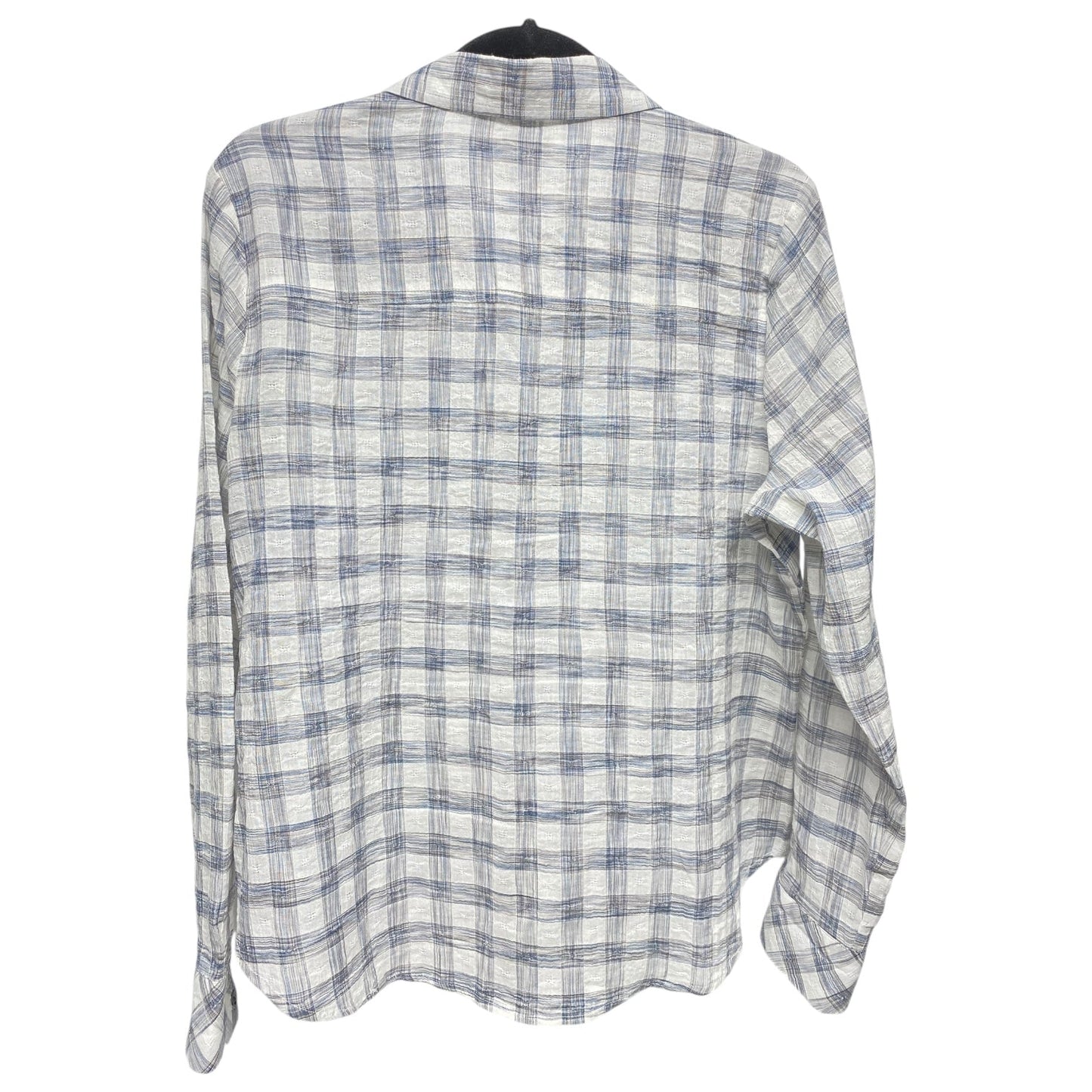 Top Long Sleeve By Frye And Co In Plaid Pattern, Size: L